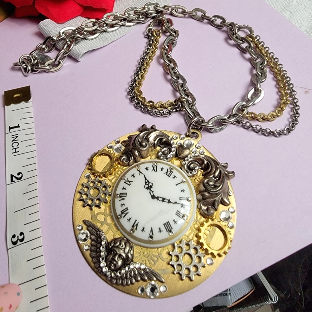 Tarina Tarantino Clock Angel Gear steampunk statement piece